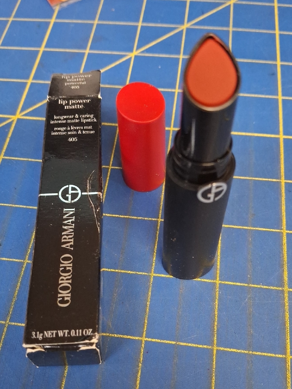 Giorgio Armani Matte Lipstick 405 Bold Red New